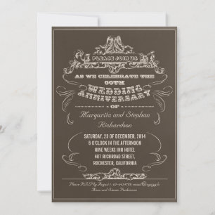 Einladungen Vintager Typografie im Alter
