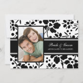 Einladungen von Black and White Foto (Rückseite)