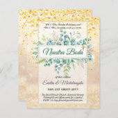 Einladungen von Boda, Spanische Hochzeitgemeinde (Vorne/Hinten)