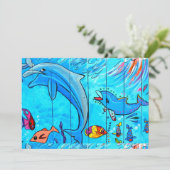 Einladungen von Delphinen (Stehend Vorderseite)