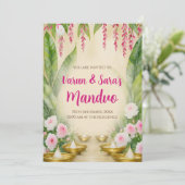 Einladungen von Digital Mandap Mahurat Mandvo (Stehend Vorderseite)