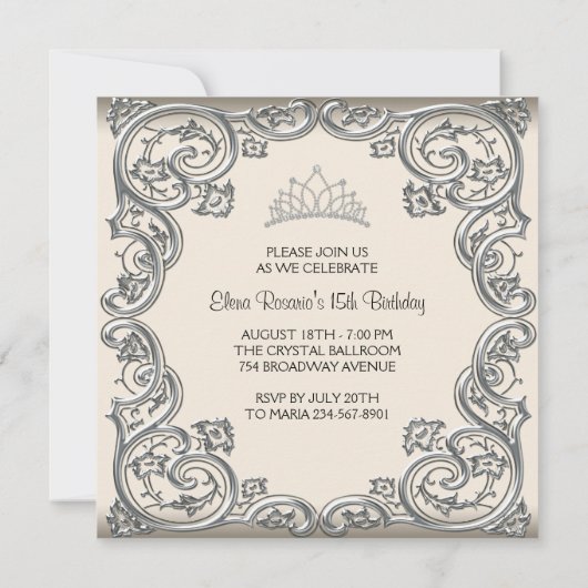 Einladungen von Elfenbeinschwarz (Rückseite)