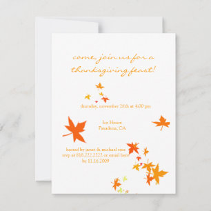 Einladungen von Erntedank, Blätter von Ahorn