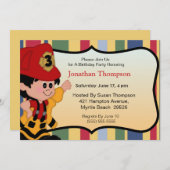 Einladungen von Fireman Birthday (Vorne/Hinten)