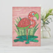 Einladungen von Flamingo (Stehend Vorderseite)