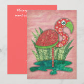 Einladungen von Flamingo (Vorne/Hinten)