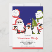 Einladungen von Friendsmas Cool Santa Polar Bear G (Vorderseite)