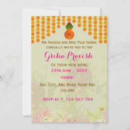 Einladungen von Grihapravesh