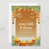 Einladungen von Haldi Digital Choora (Vorne/Hinten)