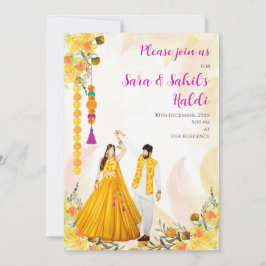 Einladungen von Haldi & Hindu Wedding