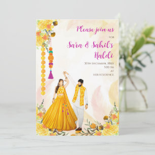 Einladungen von Haldi & Hindu Wedding