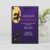 Einladungen von Hexen im Halloween-Party (Stehend Vorderseite)