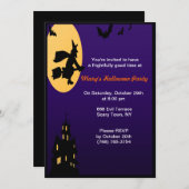 Einladungen von Hexen im Halloween-Party (Vorne/Hinten)