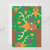 Einladungen von Hirschtierkindern zu Geburtstagspa (Rückseite)