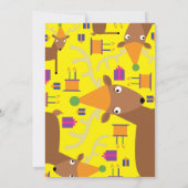 Einladungen von Hirschtierkindern zu Geburtstagspa (Rückseite)