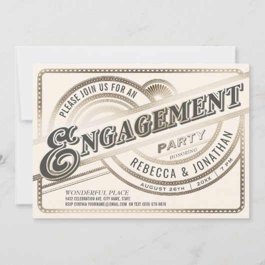 Einladungen von Interessenten - Retro White Gold (Vorderseite)