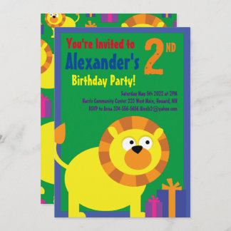 Einladungen von Lion Animal Kid zur Geburtstagspar