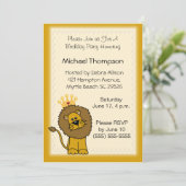 Einladungen von Lion Birthday (Stehend Vorderseite)