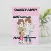 EINLADUNGEN VON MÄDCHEN DER BURTSTAGEN VON SLUMBER (Stehend Vorderseite)