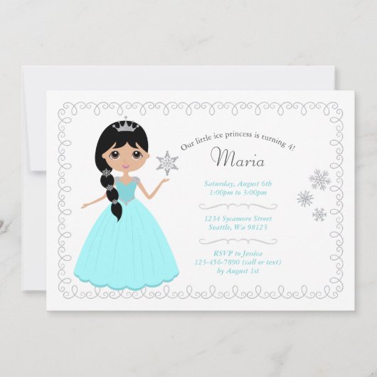 Einladungen von Mädchen zum Geburtstag (Vorderseite)