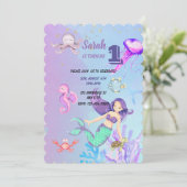 Einladungen von Mädchen zum Geburtstag (Stehend Vorderseite)