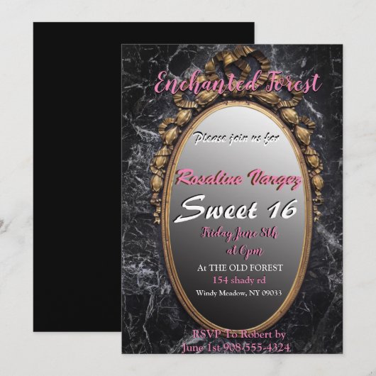 Einladungen von Magic Mirror (Vorne/Hinten)