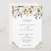 Einladungen von Magnolien und Baumwolle (Vorne/Hinten)