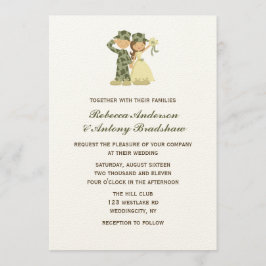 Einladungen von Soldaten und Braut zu Hochzeiten