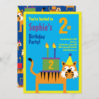 Einladungen von Tiger Animal Kid zu Geburtstagspar