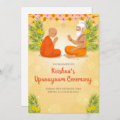 Einladungen von Upanayanam & Thread-Zeremonie (Vorne/Hinten)