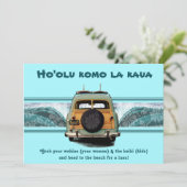 Einladungen von Woody Wave Luau (Stehend Vorderseite)