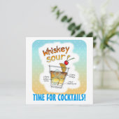 EINLADUNGEN - WHISKEY SOUR RECIPE COCKTAIL ART (Stehend Vorderseite)