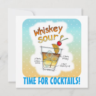 EINLADUNGEN - WHISKEY SOUR RECIPE COCKTAIL ART