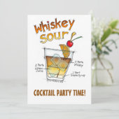 EINLADUNGEN - WHISKY-SAURE REZEPT-COCKTAIL-KUNST (Stehend Vorderseite)