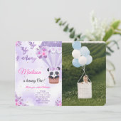 Einladungen zu Air Ballon Foto (Stehend Vorderseite)