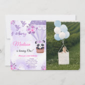 Einladungen zu Air Ballon Foto (Vorderseite)