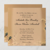 Einladungen zu antiken Goldhochzeiten (Vorne/Hinten)