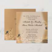 Einladungen zu antiken Goldhochzeiten (Vorne/Hinten)