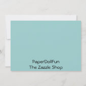Einladungen zu Baby Doll Paper Doll (Rückseite)