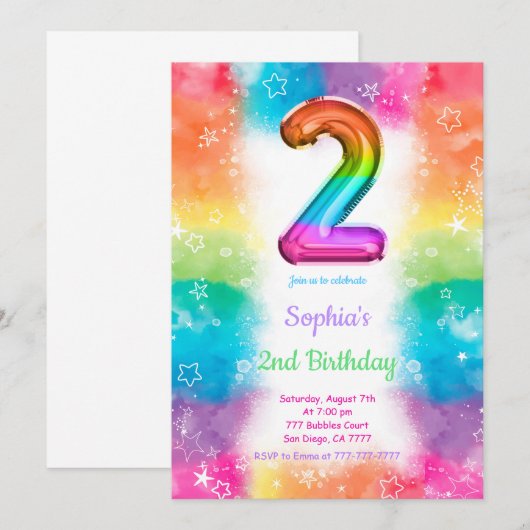 Einladungen zu Ballons (Vorne/Hinten)