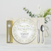 Einladungen zu benutzerdefinierten Tischeinstellun (Stehend Vorderseite)