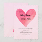 Einladungen zu Big Heart Baby Shower (Vorne/Hinten)