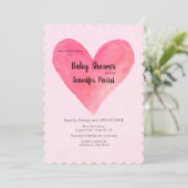 Einladungen zu Big Heart Baby Shower (Stehend Vorderseite)
