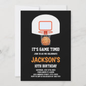 Einladungen zu Black Basketball (Vorderseite)