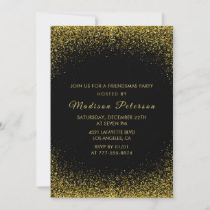 Einladungen zu Black Friendsmas mit goldenem Glitt