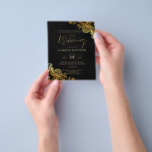 Einladungen zu Black Gold Lace Hochzeiten Flyer (Gruppe)