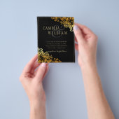 Einladungen zu Black Gold Lace Hochzeiten Flyer (Gruppe)