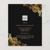 Einladungen zu Black Gold Lace Hochzeiten Flyer (Hinten)
