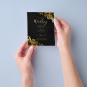 Einladungen zu Black Gold Lace Hochzeiten Flyer (Gruppe)