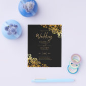 Einladungen zu Black Gold Lace Hochzeiten Flyer (Einzeln)